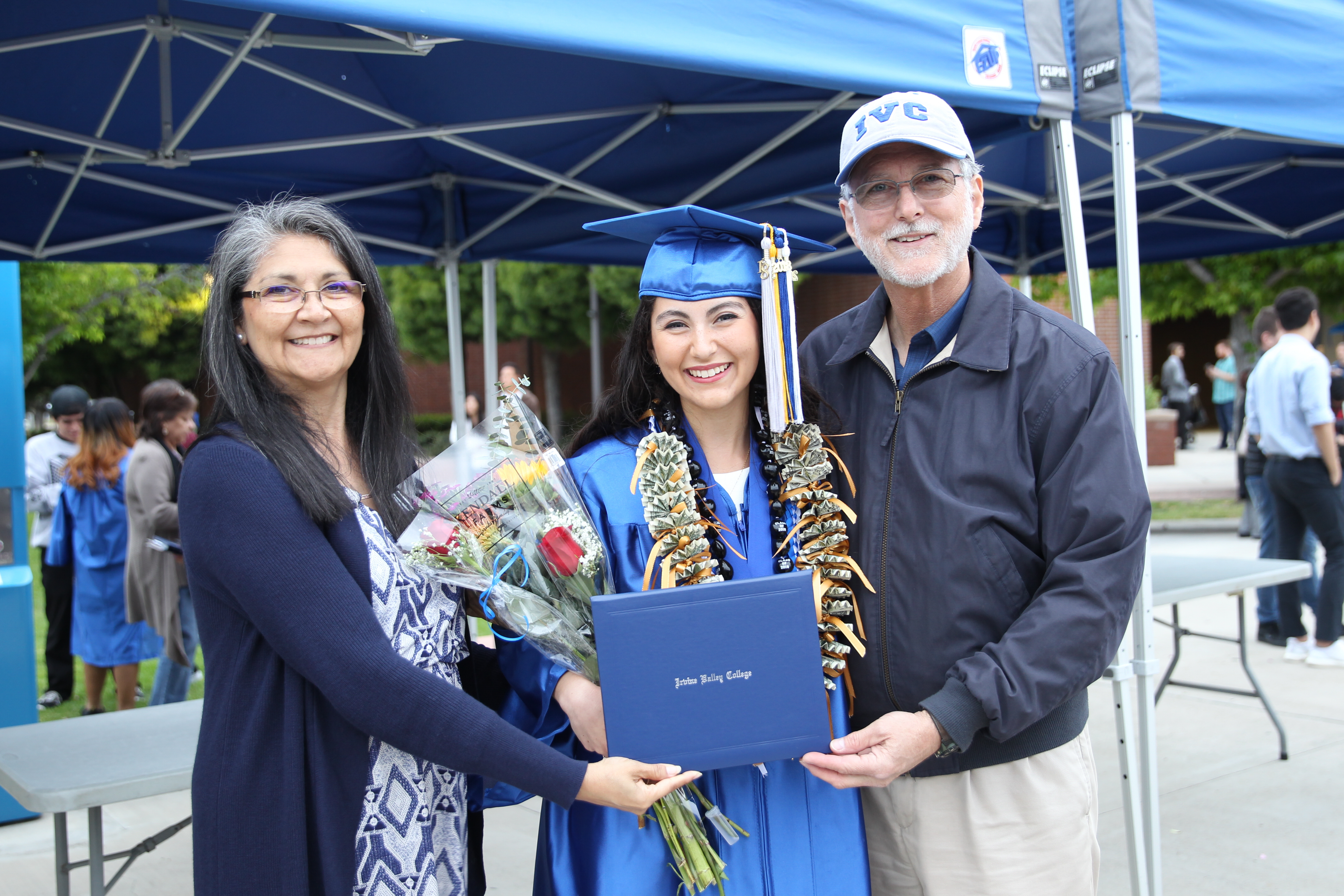 Photo of a student at commencement