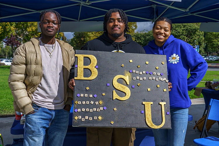 Students representing Black Student Union at Club Day